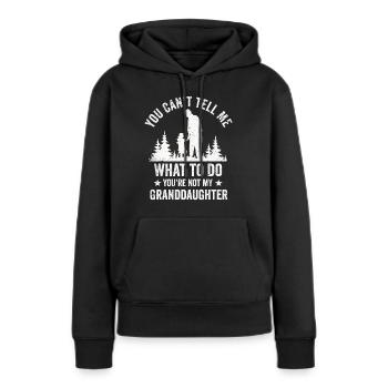 Nicht meine Enkelin - Frauen Premium Bio Hoodie - Schwarz - Vorne - Julia (174cm)