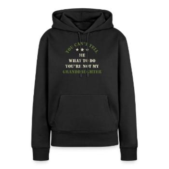 Nicht meine Enkelin - Frauen Premium Bio Hoodie - Schwarz - Vorne - Julia (174cm)