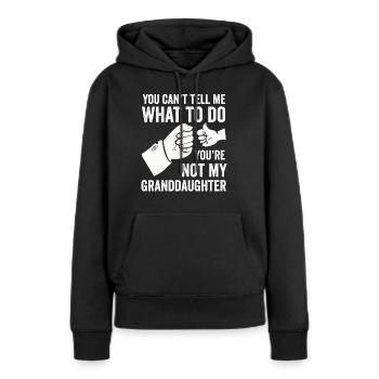 Nicht meine Enkelin - Frauen Premium Bio Hoodie - Schwarz - Vorne - Julia (174cm)