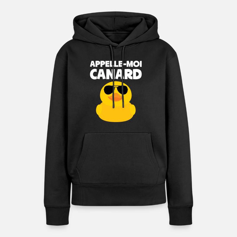 Appelle-moi Canard - Sweat à capuche Premium bio Femme - noir
