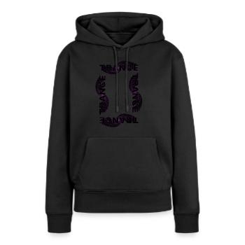 In Trance - Frauen Premium Bio Hoodie - Schwarz - Vorne - Julia (174cm)