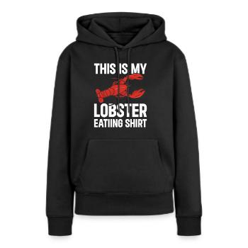 Les homards mangent des fruits de mer - Sweat à capuche Premium bio Femme - noir - Devant - Julia (174cm)