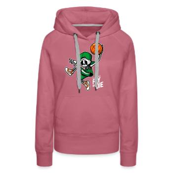 Basket bone - Women’s Premium Organic Hoodie - mauve - Front - Isabella (175cm)