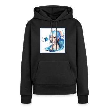 Anime Girl Japanischer ästhetischer Anime Geschenk - Frauen Premium Bio Hoodie - Schwarz - Vorne - Julia (174cm)