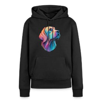 Labrador Hund - Liebevoller Vierbeiner Design - Frauen Premium Bio Hoodie - Schwarz - Vorne - Julia (174cm)