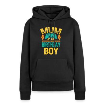 Mum Of the Birthday Boy Gaming Family Idea - Frauen Premium Bio Hoodie - Schwarz - Vorne - Julia (174cm)