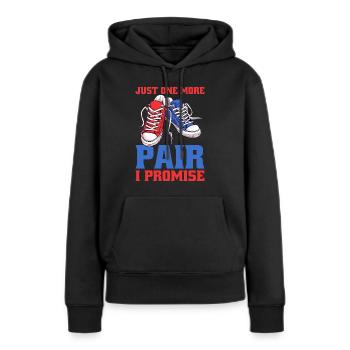 Collectionneur Sneakerhead - Sweat à capuche Premium bio Femme - noir - Devant - Julia (174cm)