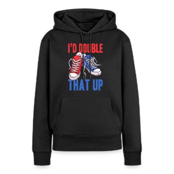 Collectionneur Sneakerhead - Sweat à capuche Premium bio Femme - noir - Devant - Julia (174cm)