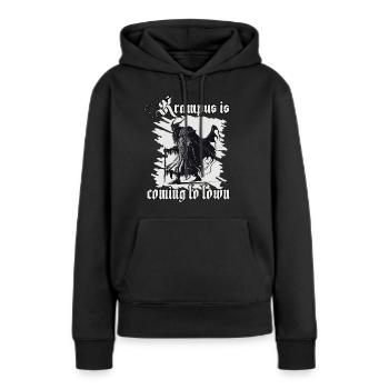 Horror Krampus T-Shirt dunkle Seite der Weihnacht - Frauen Premium Bio Hoodie - Schwarz - Vorne - Julia (174cm)