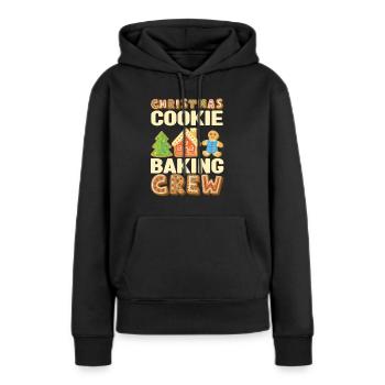Weihnachtsplätzchenbacken Crew Traditioneller - Frauen Premium Bio Hoodie - Schwarz - Vorne - Julia (174cm)