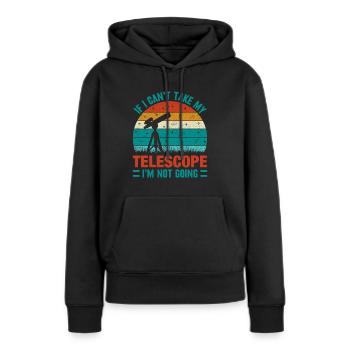 Telescope Cosmology Science Stars Sky - Women’s Premium Organic Hoodie - black - Front - Julia (174cm)