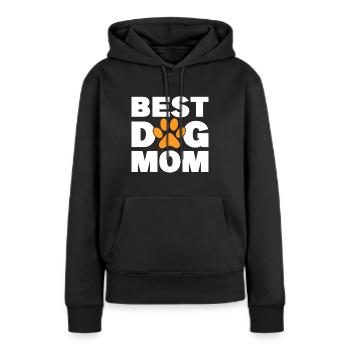 Best Dog Mom - Women’s Premium Organic Hoodie - black - Front - Julia (174cm)