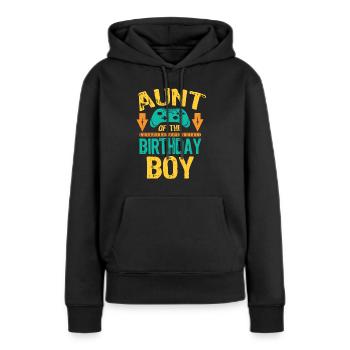 Auntie Of the Birthday Boy Gaming Family gift - Frauen Premium Bio Hoodie - Schwarz - Vorne - Julia (174cm)