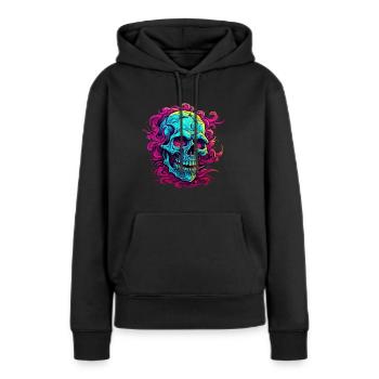 Skull Symphony skull design that catches the eye - Women’s Premium Organic Hoodie - black - Front - Julia (174cm)