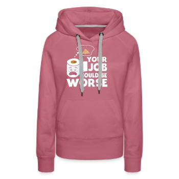 Votre travail pourrait être pire papier toilette - Sweat à capuche Premium bio Femme - mauve - Devant - Isabella (175cm)