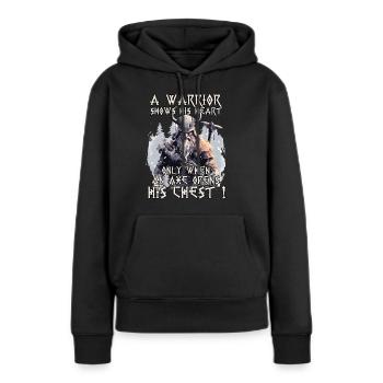 Asgard Heimat der Götter Wikinger Mythologie - Frauen Premium Bio Hoodie - Schwarz - Vorne - Julia (174cm)