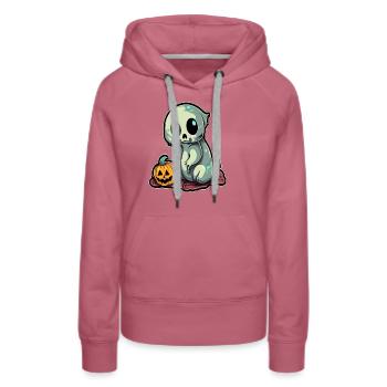 Halloween Pumpkin Ghost Costume Cute Halloween - Frauen Premium Bio Hoodie - Malve - Vorne - Isabella (175cm)