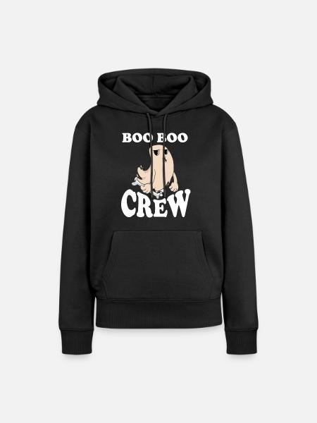 Ghost Boo Boo Crew - Frauen Premium Bio Hoodie - Schwarz