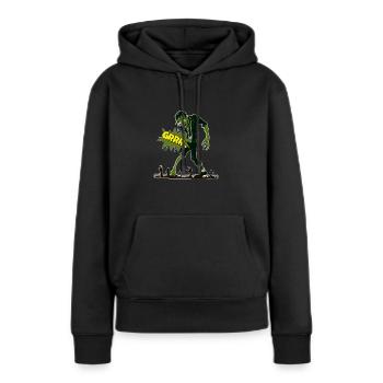 Zombie Halloween Grrr... - Frauen Premium Bio Hoodie - Schwarz - Vorne - Julia (174cm)