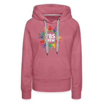 VBS Crew - Women’s Premium Organic Hoodie - mauve - Front - Isabella (175cm)
