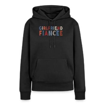 Freundin Verlobte Paar Verlobung verlobt - Frauen Premium Bio Hoodie - Schwarz - Vorne - Julia (174cm)