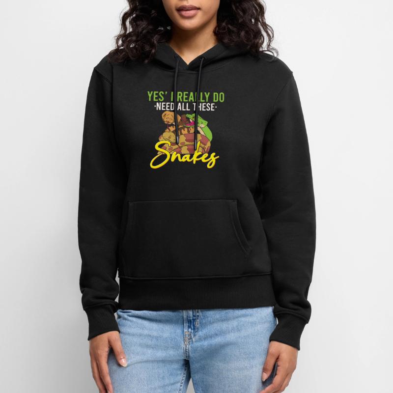 Lustige Python Schlange / Boa-Constrictor Frauen Premium Bio Hoodie