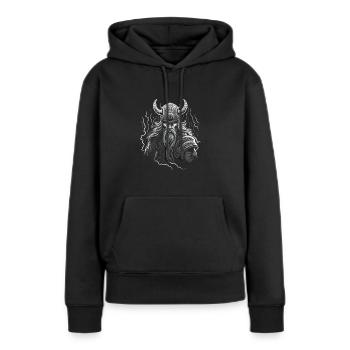 Walhalla Krieger Das Geschenk für Walhalla Fans - Frauen Premium Bio Hoodie - Schwarz - Vorne - Julia (174cm)