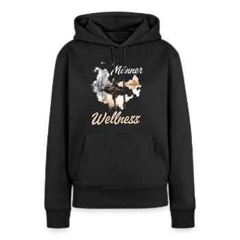 Männer Wellness Angler Geschenk Angler Herren - Frauen Premium Bio Hoodie - Schwarz - Vorne - Julia (174cm)
