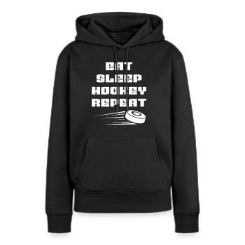 Joueur de hockey sur glace Fan de hockey Équipe de hockey sur glace Hockey sur glace - Sweat à capuche Premium bio Femme - noir - Devant - Julia (174cm)