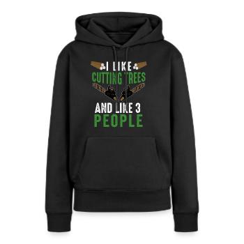 Baumpfleger Baumchirurg Holzarbeiter Lustiger Holzfäller - Frauen Premium Bio Hoodie - Schwarz - Vorne - Julia (174cm)