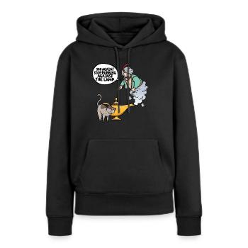 Sie Wieder Aufhören Reiben Gegen Die Lampe - Frauen Premium Bio Hoodie - Schwarz - Vorne - Julia (174cm)