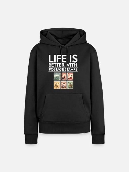 Postimerkkien keräilijä Postimaksu Leimaus Filatelistit Miehet - Dame Premium hoodie, økologisk bomuld - sort