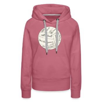 Wolleyball (en anglais seulement) - Sweat à capuche Premium bio Femme - mauve - Devant - Isabella (175cm)