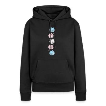 Transgender - Transgender Pride - Transgender Flag - Frauen Premium Bio Hoodie - Schwarz - Vorne - Julia (174cm)