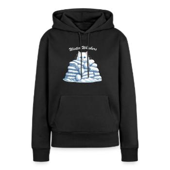 Cat in Winter - Winter Whiskers - Women’s Premium Organic Hoodie - black - Front - Julia (174cm)