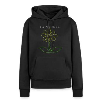 Pi's Blumm Color - Sweat à capuche Premium bio Femme - noir - Devant - Julia (174cm)