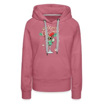 Fête de Noël Zombie Chats Doux - Sweat à capuche Premium bio Femme - mauve - Devant - Isabella (175cm)