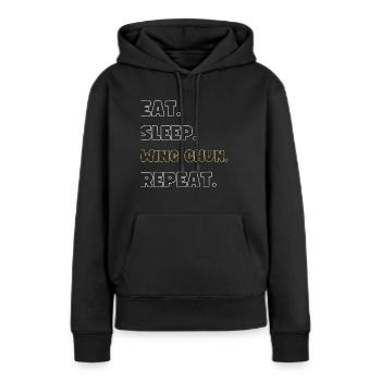 Wing Chun - Frauen Premium Bio Hoodie - Schwarz - Vorne - Julia (174cm)