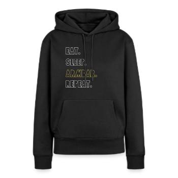 Bras Grappling BJJ - Sweat à capuche Premium bio Femme - noir - Devant - Julia (174cm)