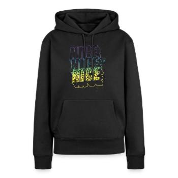 Nice - Women’s Premium Organic Hoodie - black - Front - Julia (174cm)