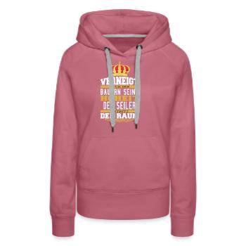 Witziges Seiler T-shirt Geschenk für Hobby Seiler - Frauen Premium Bio Hoodie - Malve - Vorne - Isabella (175cm)