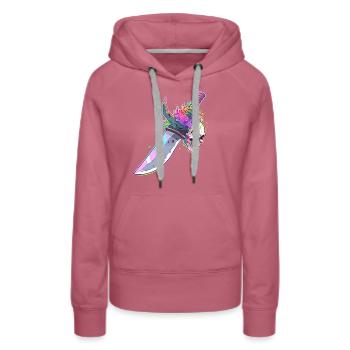 Rock Music Festival Heavy Metal - Frauen Premium Bio Hoodie - Malve - Vorne - Isabella (175cm)