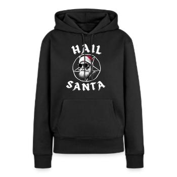 Heil Weihnachtsmann Lustige Alternative Gothic Weihnachten Design - Frauen Premium Bio Hoodie - Schwarz - Vorne - Julia (174cm)