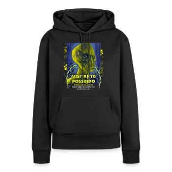 Alien Film Plakat, Aliens, Außerirdische - Frauen Premium Bio Hoodie - Schwarz - Vorne - Julia (174cm)