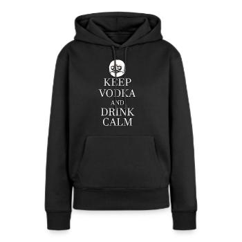 lustige Saufgelage Party-Gadgets Wodka - Frauen Premium Bio Hoodie - Schwarz - Vorne - Julia (174cm)
