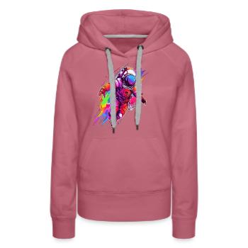 Cosmos Lover Astronaut Space Kosmos - Frauen Premium Bio Hoodie - Malve - Vorne - Isabella (175cm)