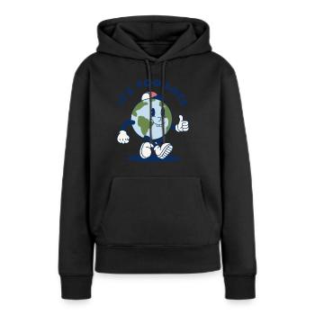 Dark Humor Climate Change It's Too Late - Women’s Premium Organic Hoodie - black - Front - Julia (174cm)