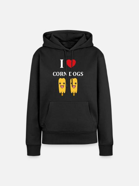 Mais Hundefutter - Frauen Premium Bio Hoodie - Schwarz
