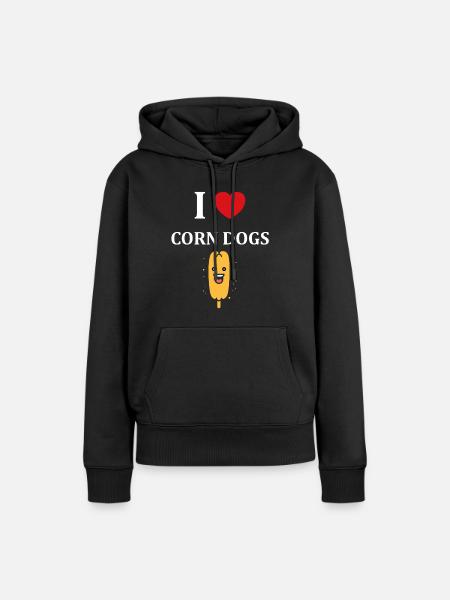 Mais Hundefutter - Frauen Premium Bio Hoodie - Schwarz