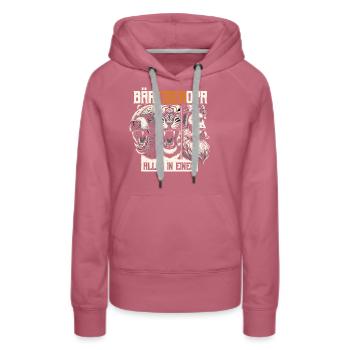 Bearded Grandpa Bear Tiger Grandpa Gift Beard Beard Bearer - Women’s Premium Organic Hoodie - mauve - Front - Isabella (175cm)